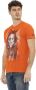 Trussardi Stijlvolle Oranje V-Hals Katoenen T-Shirt Orange Heren - Thumbnail 3