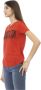 Trussardi Rode Katoenen Korte Mouw T-shirt met Voorkant Print Red Dames - Thumbnail 2