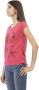 Trussardi Roze Katoenen T-shirt met Korte Mouwen en Voorkant Print Pink Dames - Thumbnail 2