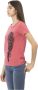 Trussardi Roze Bedrukt T-Shirt voor Dames Pink Dames - Thumbnail 2