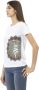 Trussardi Witte Katoenen T-shirt met Korte Mouwen en Voorkant Print White Dames - Thumbnail 2