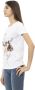 Trussardi Roze Katoenen T-shirt met Korte Mouwen en Voorkant Print Pink Dames - Thumbnail 2