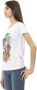 Trussardi Katoenen T-shirt met Korte Mouwen en Voorkant Print White Dames - Thumbnail 2