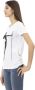 Trussardi Witte Katoenen T-shirt met Korte Mouwen en Voorkant Print White Dames - Thumbnail 2