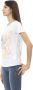 Trussardi Elegant Wit Bedrukt Ronde Hals T-Shirt White Dames - Thumbnail 2