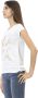 Trussardi Elegant wit T-shirt met frontprint detail White Dames - Thumbnail 2
