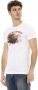 Trussardi Eenvoudig Wit Bedrukt T-shirt met Hoog Comfort White Heren - Thumbnail 2