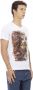 Trussardi Elegant V-hals T-shirt met Frontprint White Heren - Thumbnail 2