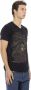 Trussardi Stijlvolle V-Hals T-Shirt met Voorprint Black Heren - Thumbnail 2