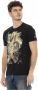 Trussardi Elegant Zwart Ronde Hals T-shirt met Unieke Print Black Heren - Thumbnail 2