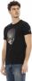 Trussardi Zwart Katoenen T-Shirt met Voorkant Print Black Heren - Thumbnail 2