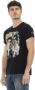 Trussardi Eenvoudig Zwart T-shirt met Exclusieve Frontprint Black Heren - Thumbnail 2
