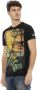 Trussardi Action Zwart Katoenen T-Shirt Korte Mouw Ronde Hals Voorprint Black Heren - Thumbnail 2