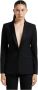 Twinset Zwarte Logo-Plaque Single-Breasted Blazer Black Dames - Thumbnail 2