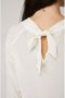 Twinset Oversized Witte Trui met V-Hals en Zijdelingse Splitten White Dames - Thumbnail 2