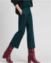 Twinset Donkergroene Flared Cropped Broek Green Dames - Thumbnail 2