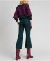 Twinset Donkergroene Flared Cropped Broek Green Dames - Thumbnail 3