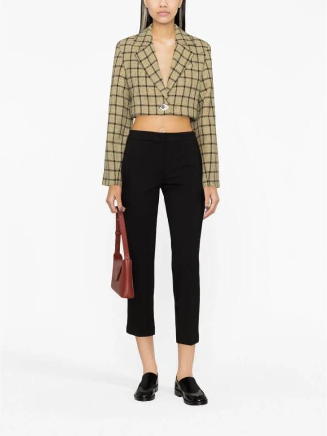 Twinset Cropped Trousers Zwart Dames