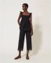Twinset Poplin Broek met Kant Black Dames - Thumbnail 2