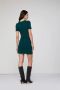 Twinset Donkergroene aansluitende jurk met gouden knoopdetail Green Dames - Thumbnail 2