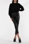 Twinset Hoge Taille Cropped Broek van Imitatieleer Zwart Dames - Thumbnail 3