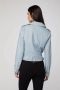 Twinset Poederblauw Leren Jack My Twin Collectie Blue Dames - Thumbnail 2