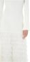 Twinset Lange jurk met witte tule ruches White Dames - Thumbnail 4