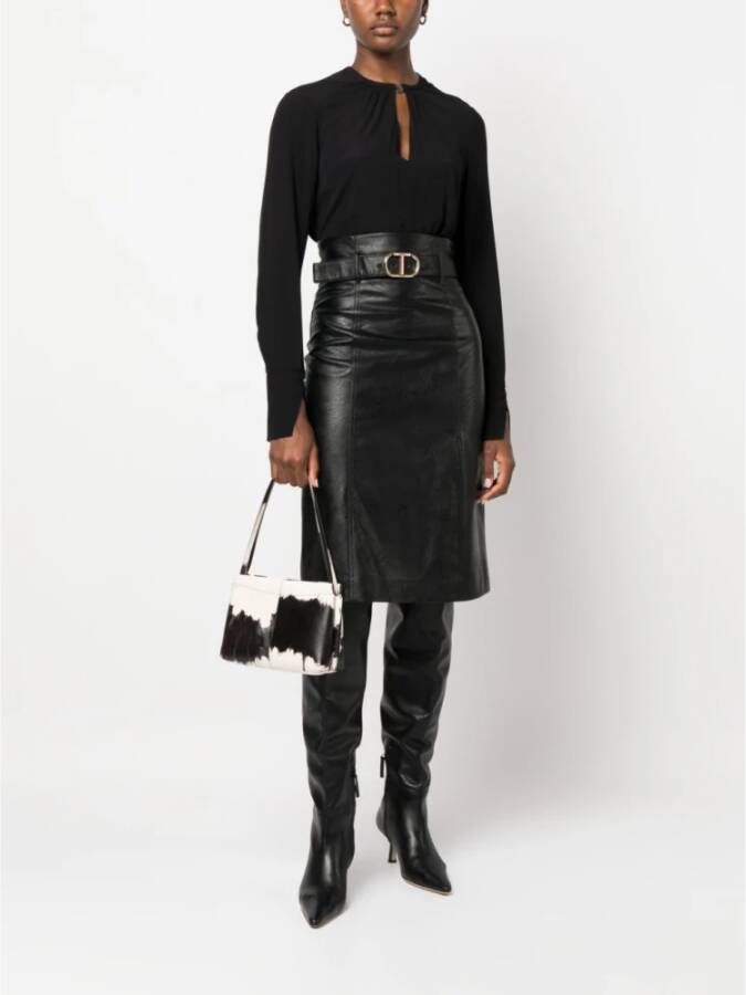 Twinset Leather Skirts Zwart Dames