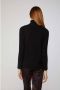 Twinset Zwarte gekruiste nek trui met kanten details Black Dames - Thumbnail 2
