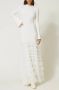 Twinset Lange jurk met witte tule ruches White Dames - Thumbnail 2