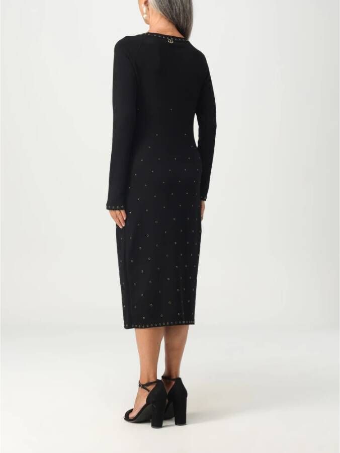 Twinset Stijlvolle Abito Jurk Zwart Dames