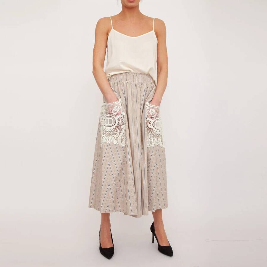 Twinset Midi Skirts Beige Dames