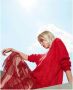 Twinset Rode Trui met Rafelige Details Red Dames - Thumbnail 2
