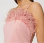 Twinset Roze Milano Stitch Jurk met Veren Trim Pink Dames - Thumbnail 2