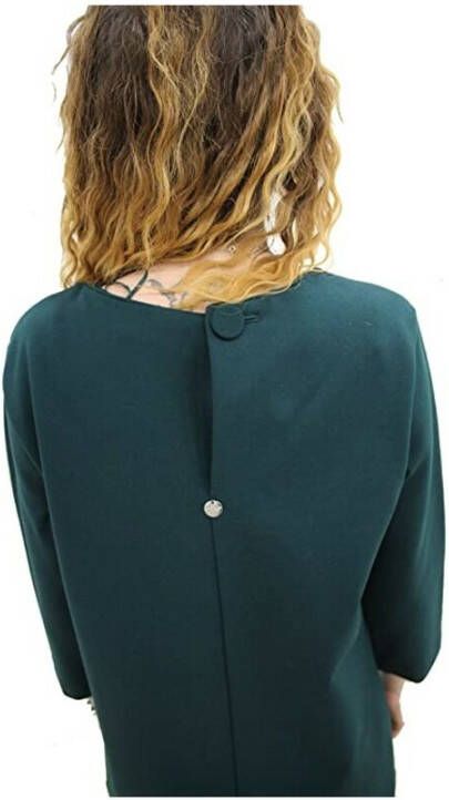 Twinset short dress in point milan 192st2136 Groen Dames