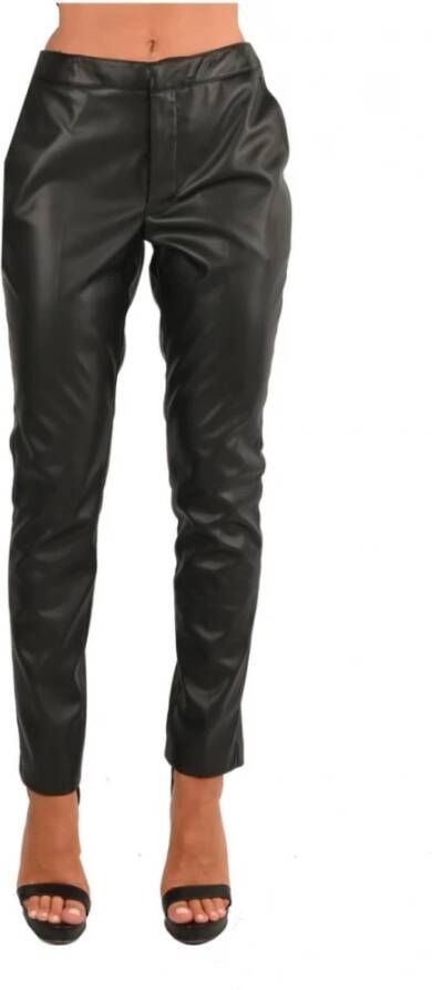 Twinset Skinny imitatieleer broek Black Dames