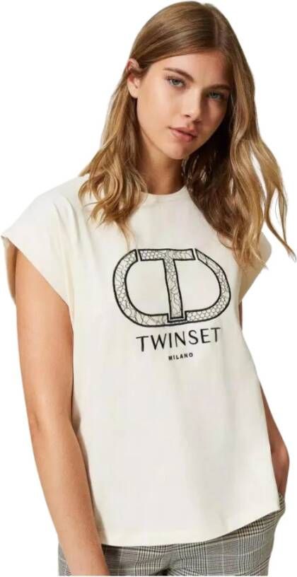 Twinset Ivory Twin-set T-shirts en Polos Beige Dames