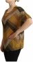 Twinset Multicolor Gestreepte Korte Mouwen Ronde Hals Top Blouse Yellow Dames - Thumbnail 2