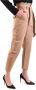 Twinset Beige Canvas Wijde Broek Brown Dames - Thumbnail 2
