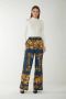 Twinset Blauwe Sjaalprint Hoge Taille Broek Multicolor Dames - Thumbnail 2