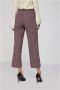 Twinset Geruite Grijze en Rode Broek met Rechte Pijpen Multicolor Dames - Thumbnail 2