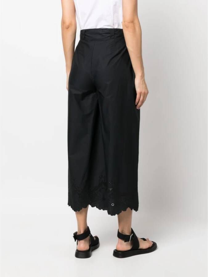 Twinset Wide Trousers Zwart Dames