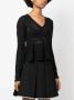 Twinset Zwart Opengebreid Ruffle Truitje Zwart Dames - Thumbnail 2