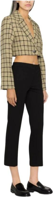 Twinset Zwarte Cigarettebroek Zwart Dames