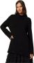 Twinset Zwarte Ribgebreide Sweaters met Strass Detail Black Dames - Thumbnail 2