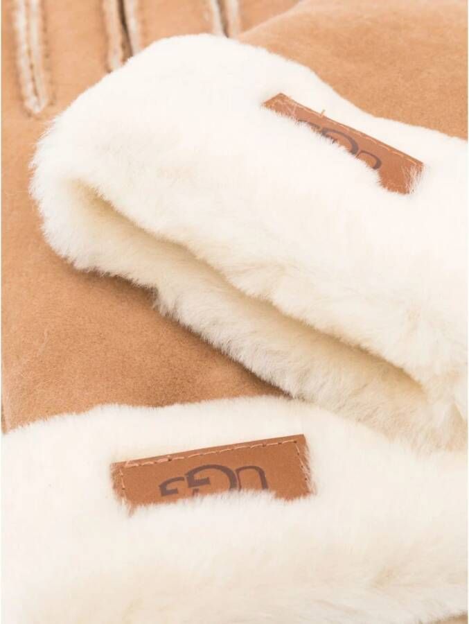 Ugg Suède Handschoenen Beige Dames