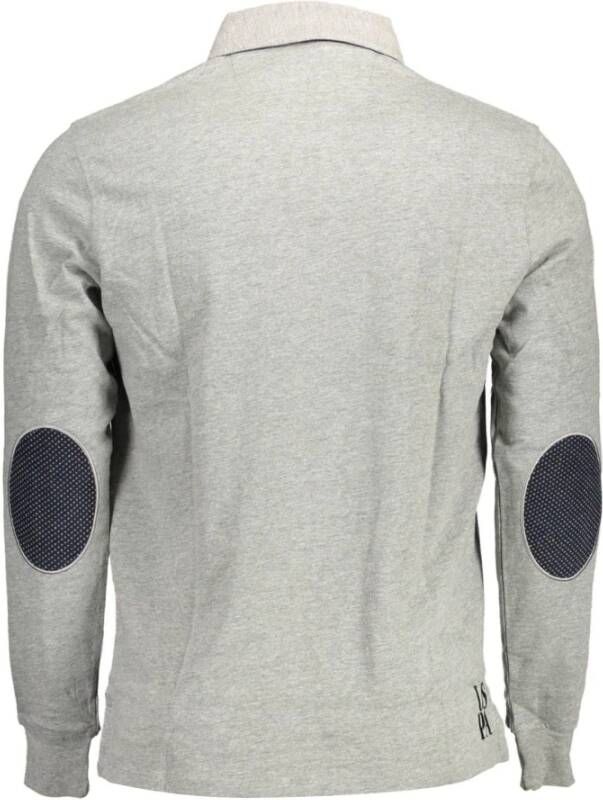 U.s. Polo Assn. Geborduurd poloshirt met lange mouwen Grijs Heren