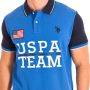 U.s. Polo Assn. Blauw poloshirt met korte mouwen Blue Heren - Thumbnail 2