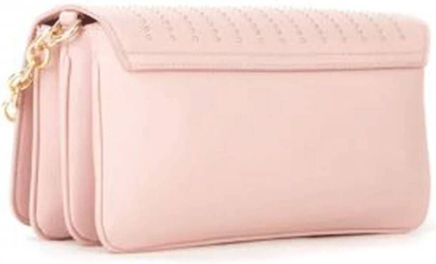 Valentino by Mario Valentino Roze Valentino Handtas met Gouden Str Flappen Pink Dames