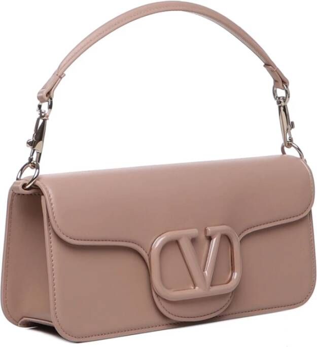 Valentino Garavani Crossbody bags Leather Shoulder Bag With V Logo Signature Detail in poeder roze - Foto 3